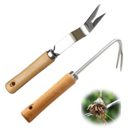 2Pcs Garden Weeding Tool, Weed Remover Tool for Garden and Patio, Stainless Steel Weeding Tools, Yard and Farmland Use
