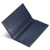 HISCOW Minimalist Checkbook Cover - Full Grain Leather (Dark Blue)