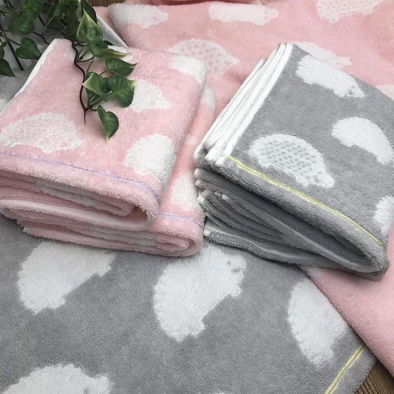 Imabari Towel, Brand Certified, Hedgehog Pattern, Bath Towels, Set of