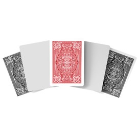 Blank Oracle Playing Cards to Write On - Classic Casino Poker Design with Blank White Faces - Make Your Own Oracle Cards - (2 Decks / 60 Cards per Box / 120 Cards Total / 2.5" x 3.5") (Red + Black)