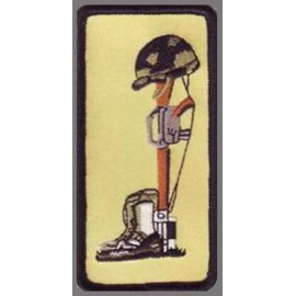 FALLEN HEROES EMBROIDERED MILITARY VET BIKER PATCH