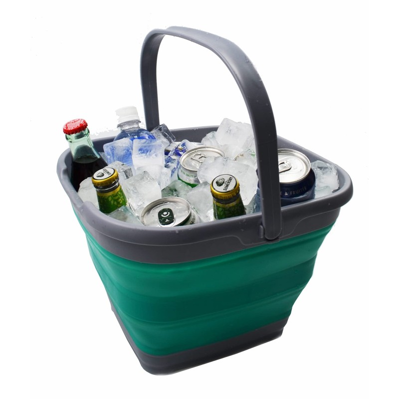 SAMMART 10L (2.6 Gallon) Set of 2 Collapsible Rectangular Handy