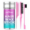 AnWoor Hair Wax Stick Slick Back Hair Brush Non-Greasy Smooth
