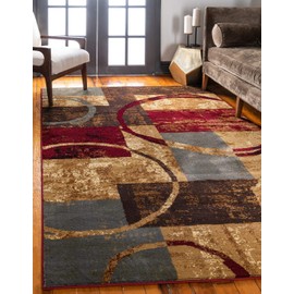 Unique Loom Barista Collection Area Rug - Kouillou (7' 10" x 10' Rectangle, Multi/ Brown)