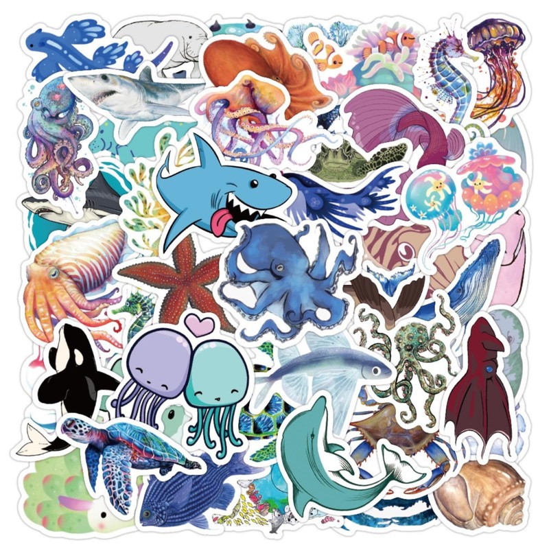 【50-Piece Set】Realistic Gun Sticker Set for Airsoft, Military, Waterproof, Popular,
