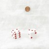 White Sweetheart Dice with Red Hearts D6 25mm (1in) Pack