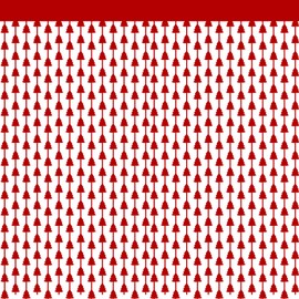 2 Pack 3.2ft x 6.6ft Christmas Metallic Foil Fringe Curtain, Red Christmas Tree Tinsel Curtains Streamer Large Party, for Xmas Birthday Wall Door Indoor Outdoor Decorations