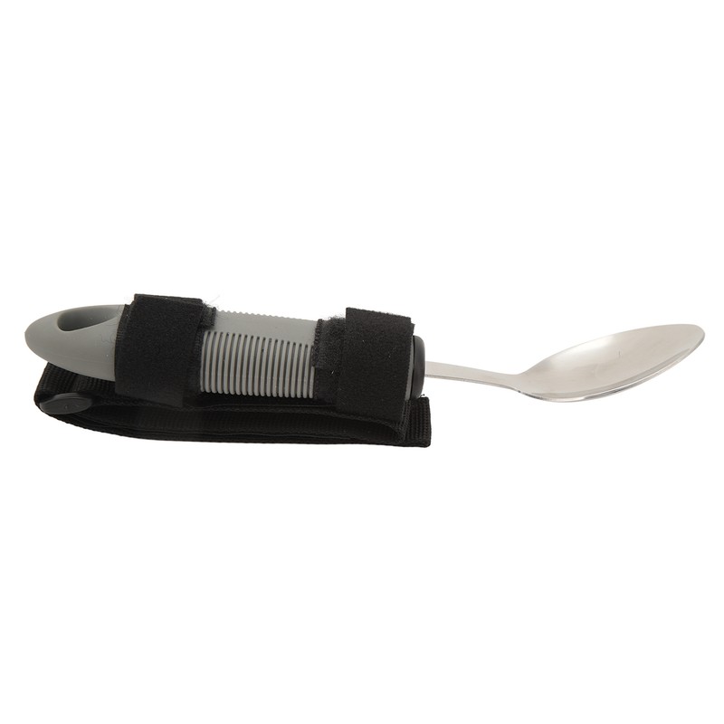 Strap Adaptive Scoop Stainless Steel Wavy Shape Handle Cuff Eating