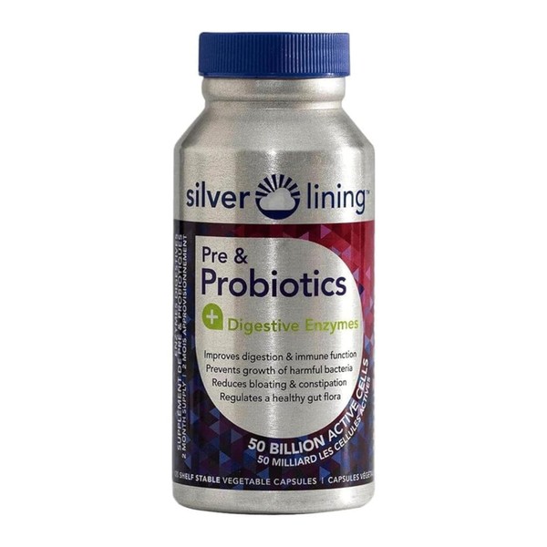 Silver Lining Prebiotic & Probiotics for Women & Men +