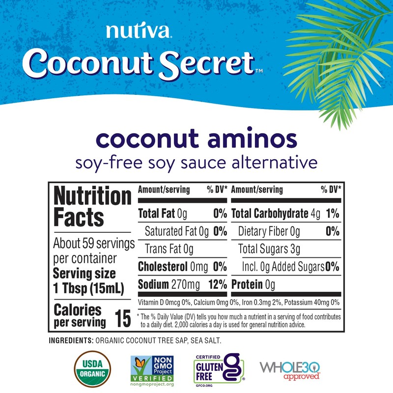 Coconut Secret - Coconut Aminos Soy-Free Seasoning Sauce - 30