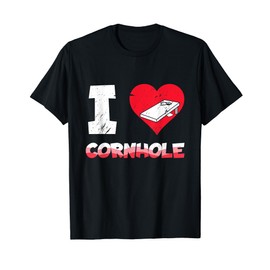 I Love Cornhole Sand Bag Toss Heart Cornhole T-Shirt