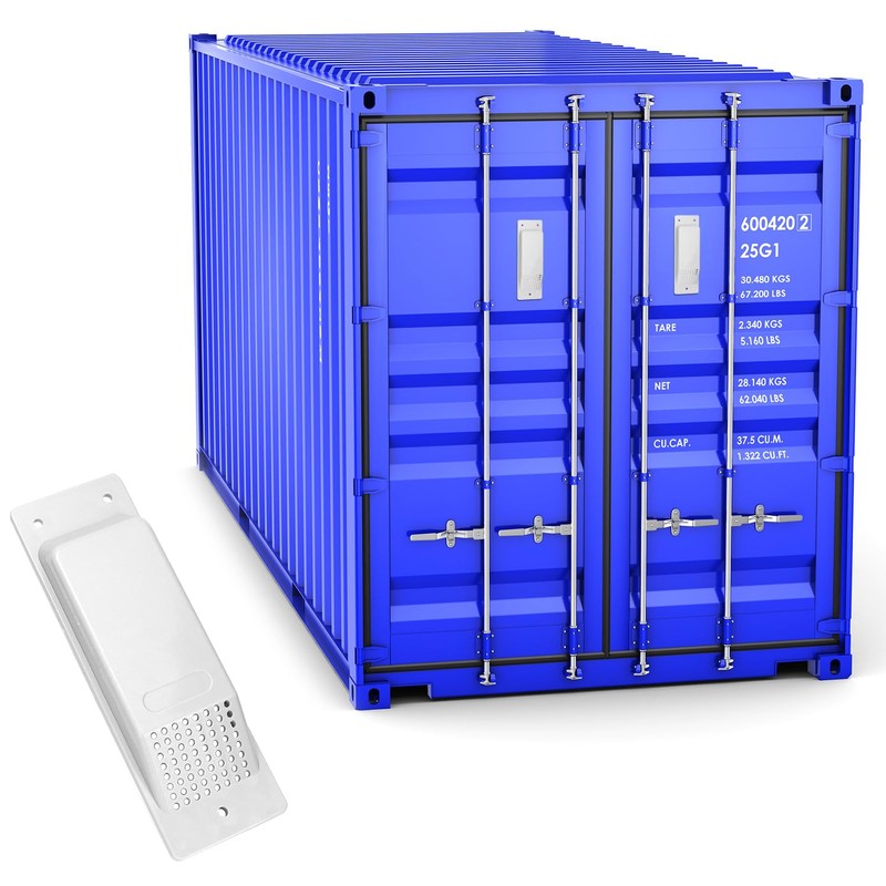 QWORK Shipping Container Air Vents - 8" x 2.6" Light