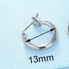 LUXSTAR 925 Silver Hoop Earrings, Ring, Diameter 0.5 inches (13