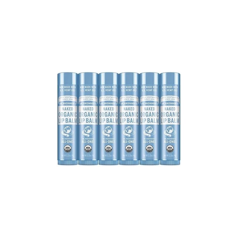 Dr. Bronner's Bálsamo labial orgánico nutritivo y protector, fórmula natural