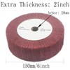 JUNLIXN 6'' X 2'' Extra Thick Non-Woven Polishing Wheels 20mm