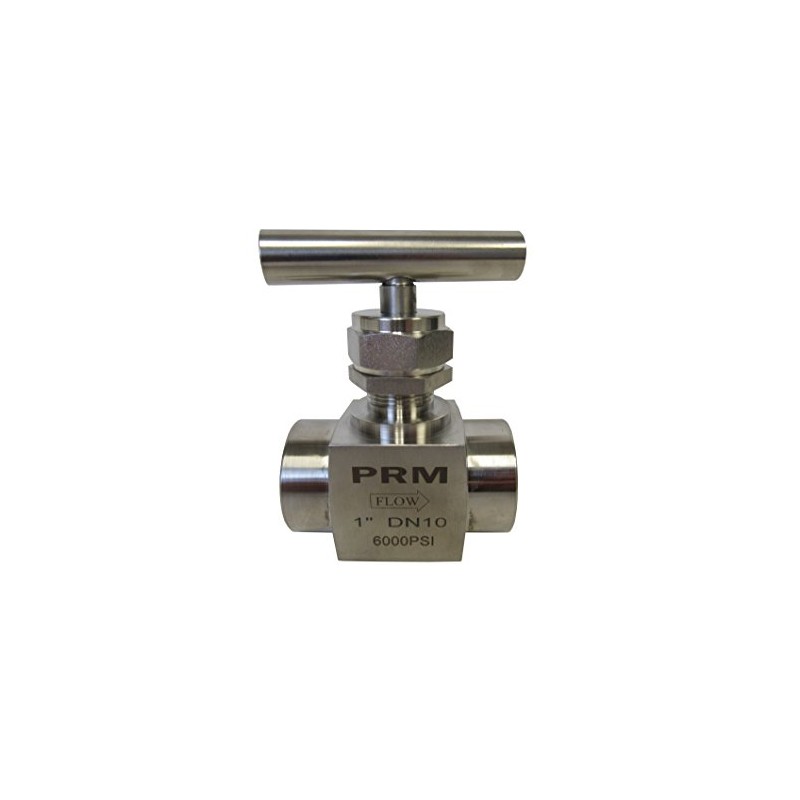 PRM 1 Inch Needle Valve, 304 Stainless Steel, T-Design Handle,