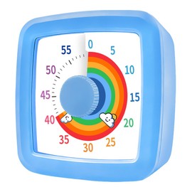 MEPHILIMIA Visual Timer for Kids & Adults, 60 Minute Rainbow Countdown Timer, Time Management Tool for Classroom, Home, Kitchen, Office, School