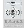 TEMINBU Modern LED Ceiling Light, Black 6 Rings Flush Mount