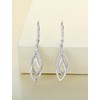 YL Teardrop Dangle Earrings 925 Sterling Silver Interlocked Leverback Earring
