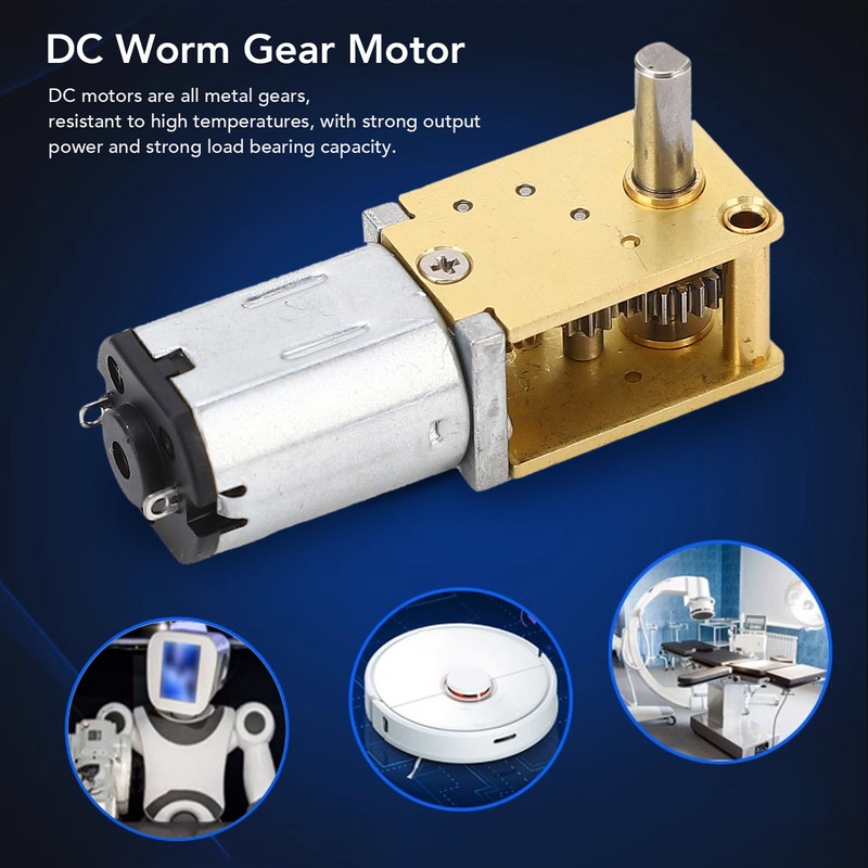 12V DC Geared Motor with Fixed Base Single Shaft Brushed