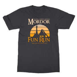 Annual Mordor Fun Run Funny Rings Movie Unisex T-Shirt (Black, Medium)