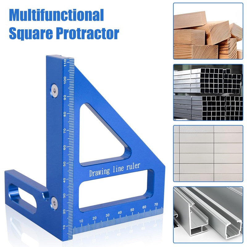 3D Multi Angle Measuring Ruler, 45° & 90° Degree Triangle