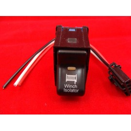 GCD Fits Jeep TJ Wrangler 1997-2006 2-Position Black Rocker Switch - Winch Isolator, 12V 15A, Panel Mount, Manual, Normally Open, Wire Leads, Blade Terminals