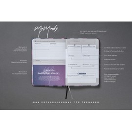 MyMindy Journal - Teen Success Journal & Structured Diary - For Goals, Mindfulness, Self-Love, Structure and Personal Development - DIN A5, for 182 Days