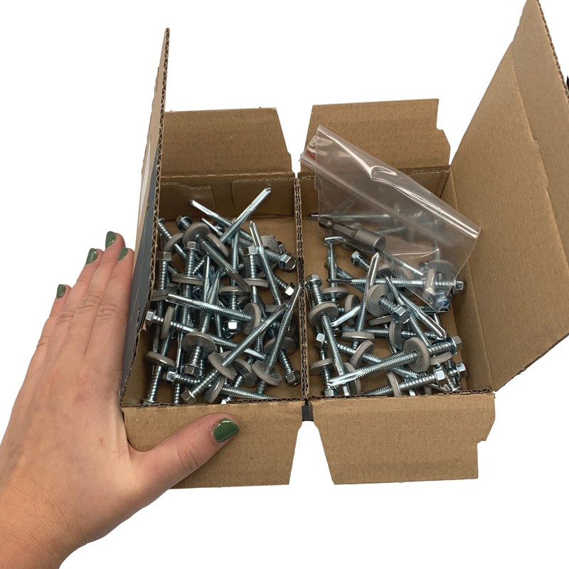 Marcopol Pack of 50 Galvanised Steel, Hex Head, Self-Drilling Screws