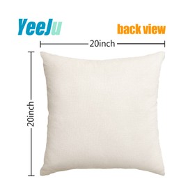 YeeJu Christmas Pillow Covers 20x20 Set of 4 Christmas Cushion Covers Winter Holiday Xmas Throw Pillow Covers Red Christmas Tree Deer Snowflake Pillow Cases for Outdoor Couch Sofa Decoration(20)