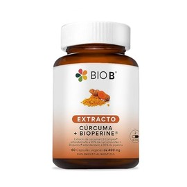 BIO B | Extracto de Cúrcuma C3 Complex al 95% de curcumina + BioPerine® | Alta Absorción 800mg | 60 cápsulas