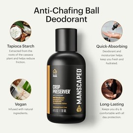 ® The Crop Preserver®, desodorante para testículos masculino, humectante higiénico para el cuidado masculino, protección antirozaduras para las ingles