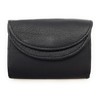 Genuine Leather Mini Purse Changing Purse Holiday Purse, black, Modern