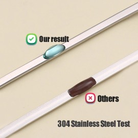 IIU Kabob Skewers for Grilling Flat Metal Stainless Steel BBQ Sticks 22PCS with Case