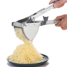 zalati Potato Masher Pumpkin Ricer SUS430 Stainless Steel Heavy Duty for Food Fruit, Vegetable Press Kitchen Tools