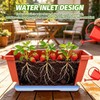 Yokodaza Red Window Box Planters, 7 Pack Rectangular Plastic Flower