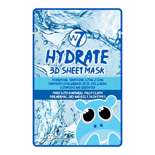 W7 Hydrate 3D Sheet Mask Face Mask Skin Care Hydrating