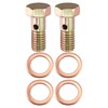 X AUTOHAUX 2 Set Banjo Bolt Brake Fitting Adapter Kit