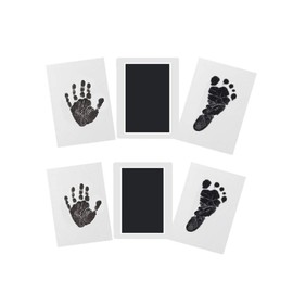 Toddler Birth Keepsakes, Baby Footprint Kit Baby Handprint Ink Pads,No-Mess Imprint Kits, Safe and Non-Toxic Clean-Touch Ink Perfect Newborn Infant Toddler Baby Girl and Boy(Black)