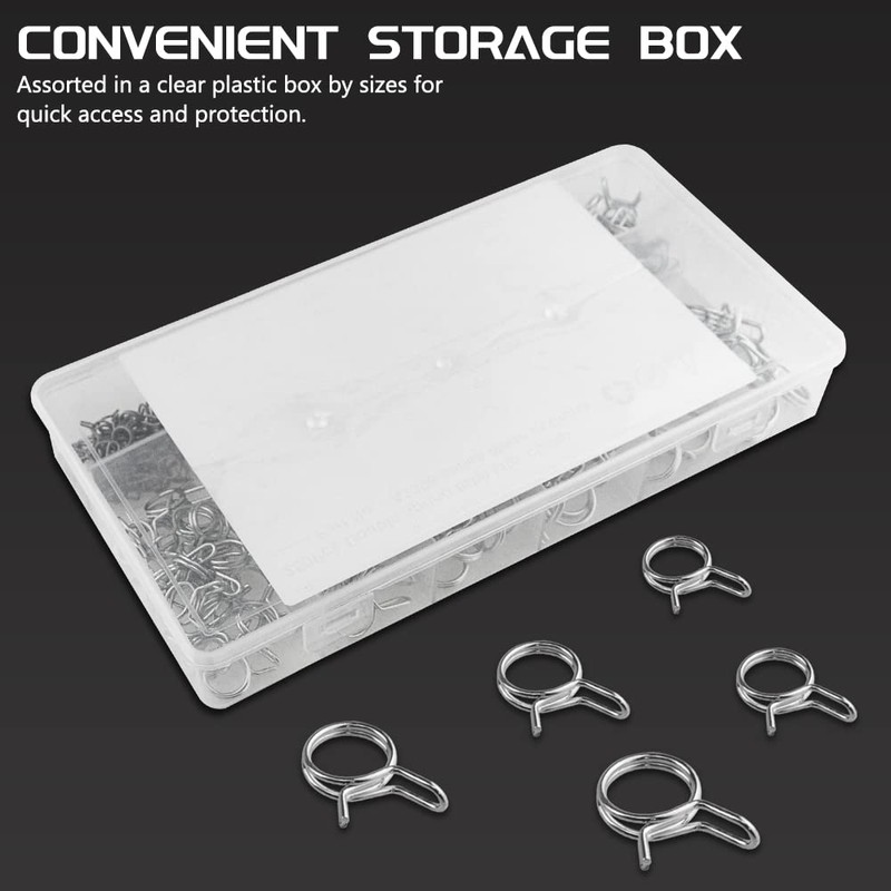 WMYCONGCONG 250 PCS Double Wire Fuel Line Hose Tube Spring