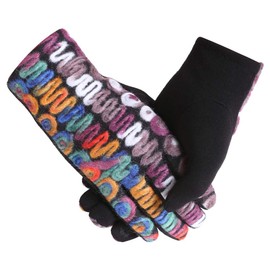 Belle Dame Women’s Multicolor Touchscreen Gloves Winter Gloves Driving Gloves Warm Lining (One Size)