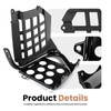LH+RH Black Nerf Bars + Heel Guards Footrest for Yamaha