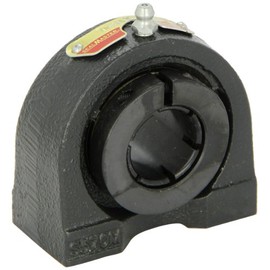 Sealmaster TB-16T Tapped Base Pillow Block Ball Bearing, Non-Expansion Type, Normal-Duty, Regreasable, Skwezloc Collar, Felt Seals, Cast Iron Housing, 1" Bore, 1-7/16" Base to Center Height, 2" Bolt Hole Spacing Width