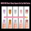 NOVO OVO Short Square Nail Tips 150Pcs Cat Eye, Light
