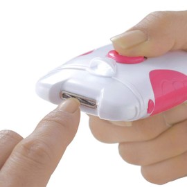 Trade One 60036 Electric Nail Clipper, Nail File, Battery Operated, Brush Included, Light Included, Washable Head, Nail Polishing, Nail Care, Mobile Phone
