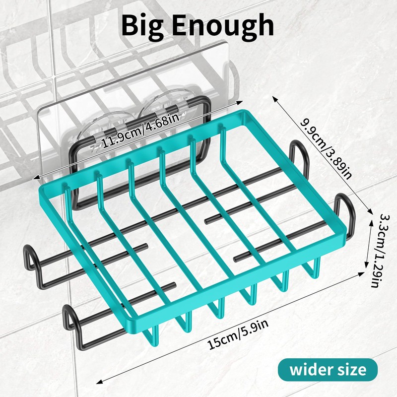 Dobango Bathroom Soap Dish Holder with Hooks, Bar Soap Holder