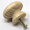 fiXte 2 x Natural Wood Cupboard Cabinet Door Knob Pine