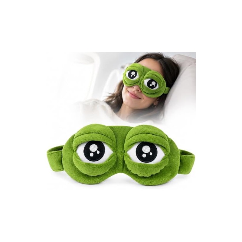 Antifaz Para Dormir Gracioso, Funny Frog Nap with Adjustable Strap,