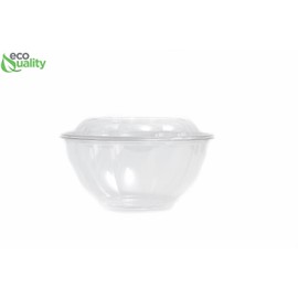 32oz Salad Bowls To-Go with Lids (300 Count) - Clear Plastic Disposable Salad Containers | Airtight, Lunch, Salads, Parfait, Fruits, Leak Proof, Airtight, Fresh, Meal Prep | Rose Bowl Container (32oz)