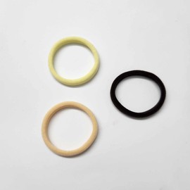 3PCS Black Hair Ties for Women, No Crease No Damage